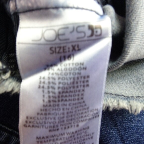 Joe's Jeans Girl's Blake Denim Dress Belted Dark Wash Button Long Sleeves XL/16 - Picture 9 of 12